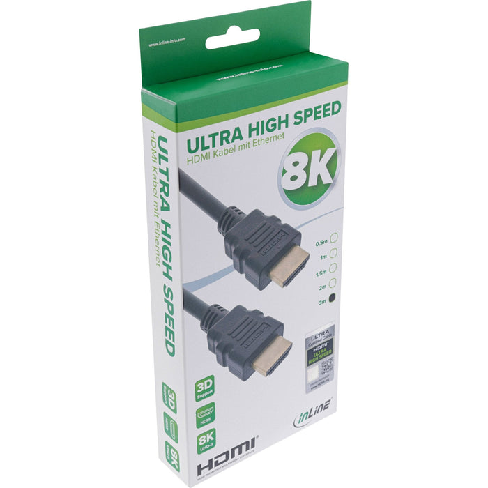 Cable Hdmi De Ultra Certificado Inline M/M 8k4k Negro 1m