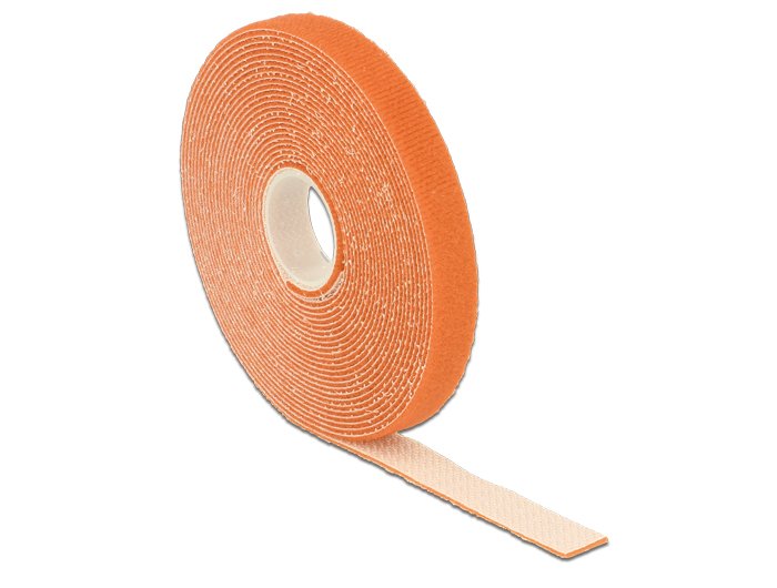 Delock Klettband Auf Rolle L 5 M X B 13 Mm Naranja