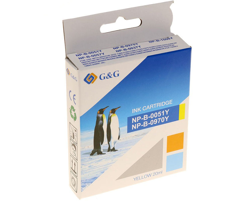 G&G Tinte Compatible Con Brother Lc-970y / Lc-1000y Amarillo