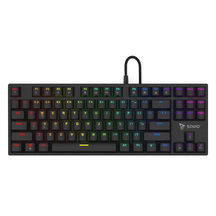 EAN 5901986048626 - Savio SAVGK-TEMPEST X2 BLUE teclado Juego USB QWERTY Negro imagen 1