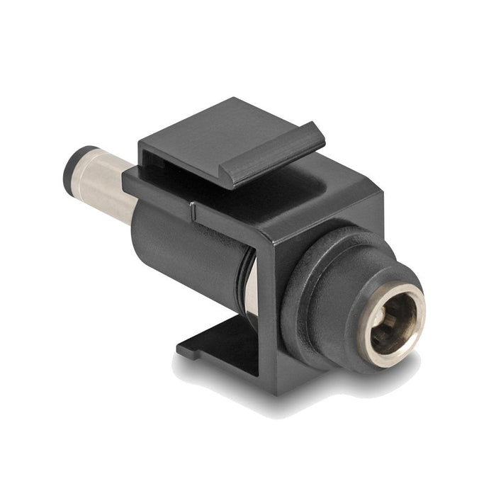 Delock 84164 Módulo Keystone Dc 5,5 X 2,5 Mm Hembra A Cc 5,5 X 2,1 Mm Macho Negro