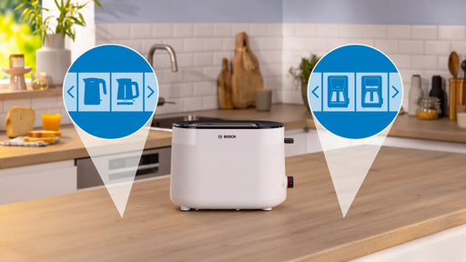 EAN 4242005400454 - Bosch TAT2M121 tostadora 6 2 rebanada(s) 950 W Blanco imagen 2