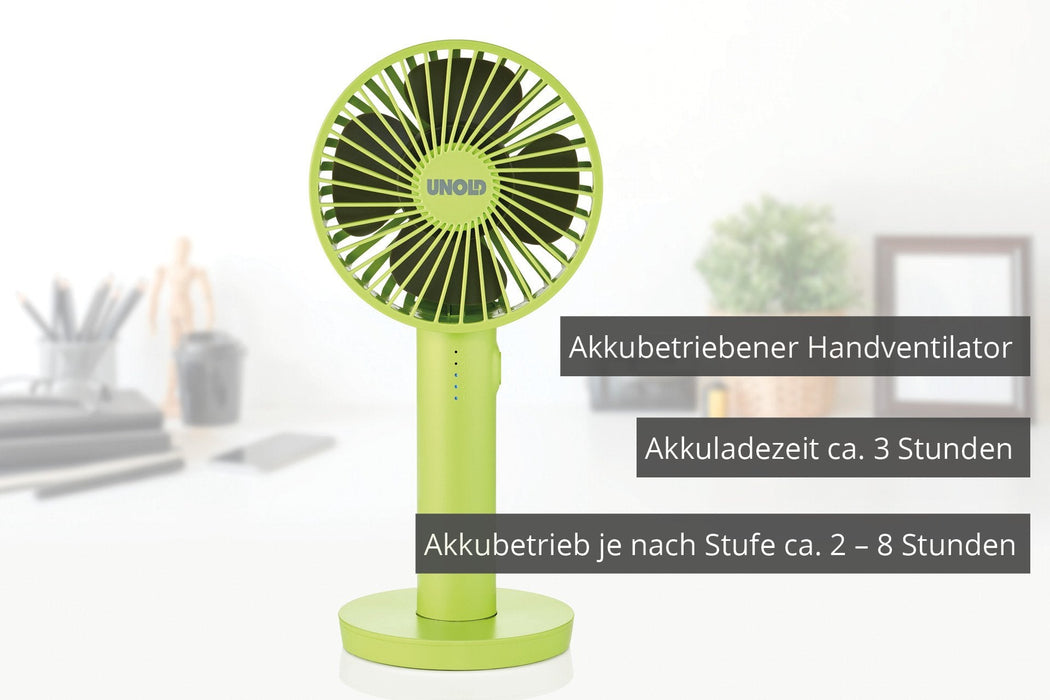 86626 Handventilator Breezy Ii Verde 4w 5 Geschwindigkeitsstufen Ø10cm