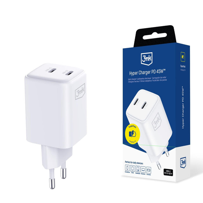 Ladowarka Sieciowa Hyper Charger Pd 45w Gan Qc4+ Pps 2c Biala