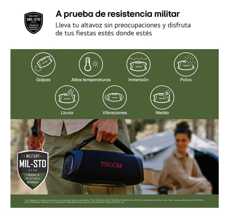 Altavoz  Lg Xboom Xg8t Negro Inalámbrico, Bluetooth, 60w