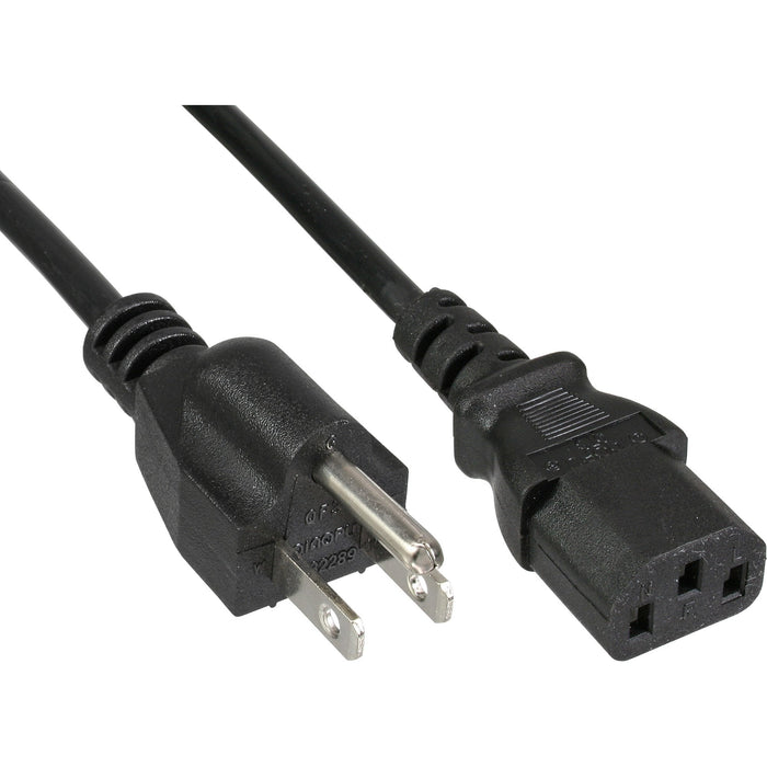 Cable De Alimentación Inline, Enchufe De Ee. Uu. A Conector Iec C13 De 3 Pines, Negro, 5,0 M