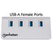 EAN 0766623163767 - Manhattan 163767 hub de interfaz USB 3.2 Gen 1 (3.1 Gen 1) Type-A 5000 Mbit/s Aluminio, Blanco imagen 3