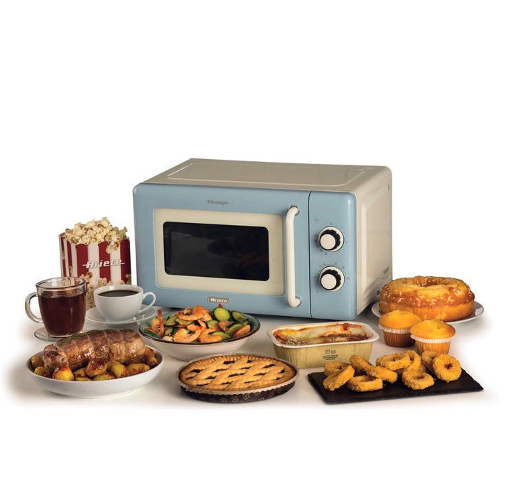 EAN 8003705124011 - Ariete Vintage Line 3960/05 Azul claro Solo microondas Encimera 20 L 800 W imagen 2