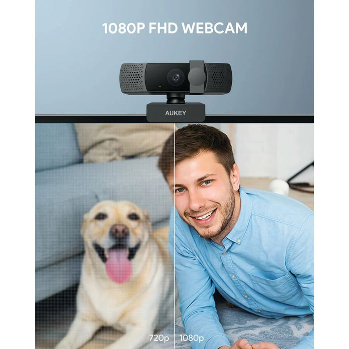 Aukey Pc-Lm7 Webcam 2 Mp 1920 X 1080 Pixels Usb Black