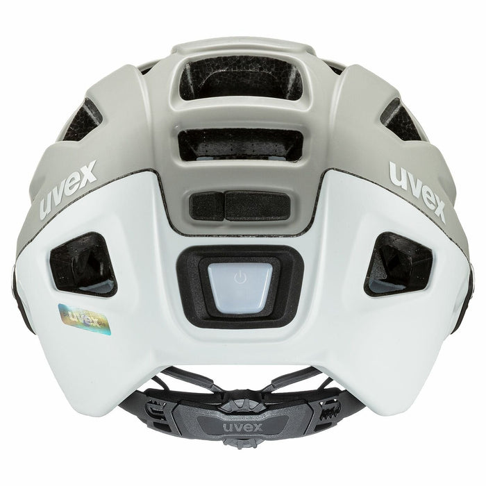 Casco De Ciclismo Uvex Finale Con Visera, Talla 56-61 Cm, Color Arena/Blanco Mate.