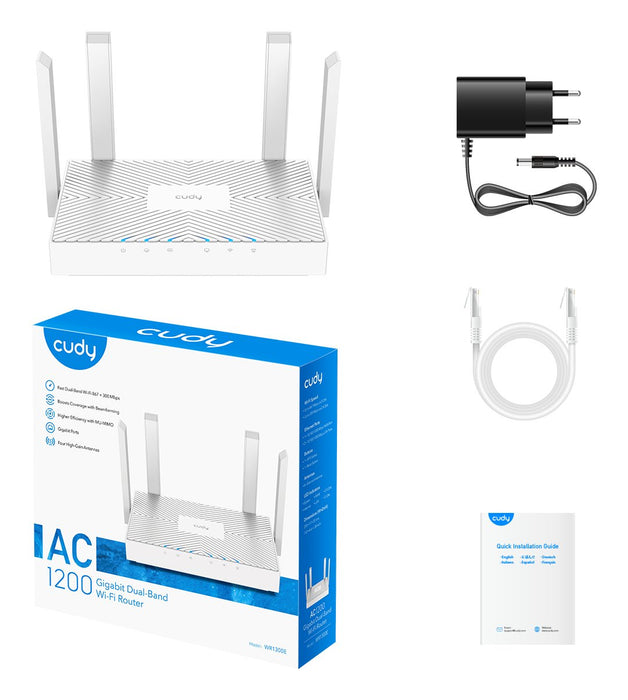 EAN 6971690793081 - Cudy WR1300E router inalámbrico Gigabit Ethernet Doble banda (2,4 GHz / 5 GHz) Blanco imagen 6