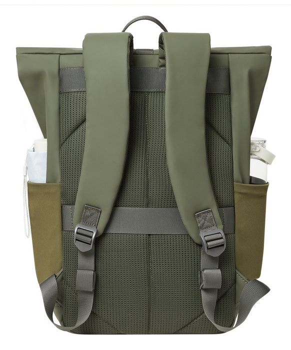 EAN 4260709015637 - Rivacase Eden mochila Mochila de viaje Oliva cuero PU, Poliéster, Tereftalato de polietileno reciclado (r imagen 10