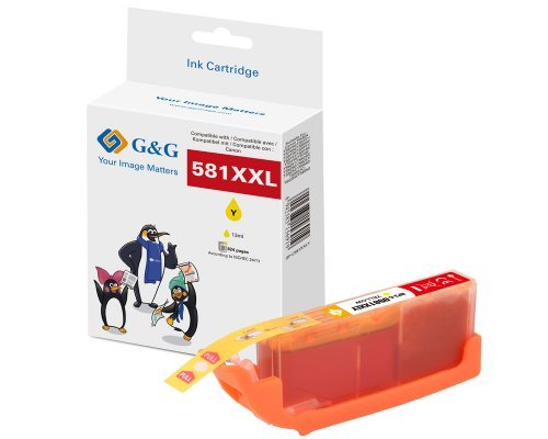 G&G Xxl-Druckercartucho Compatible Con Canon Cli-581y Xxl