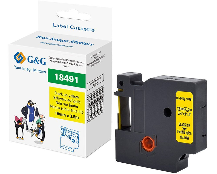 G&G Cinta Para Etiquetadora Compatible Con Dymo Rhino 18489