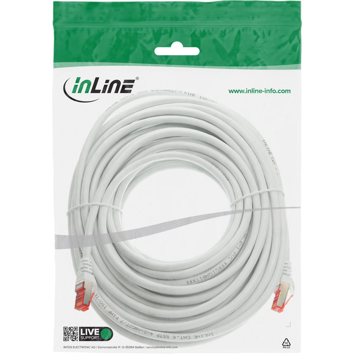 Cable De Red Inline S/Ftp Pimf Cat.6 250mhz Pvc Cobre Blanco 20m