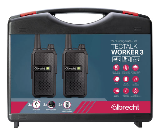 EAN 4032661298256 - Midland Albrecht Tectalk Worker 3 two-way radios 16 canales Negro imagen 1