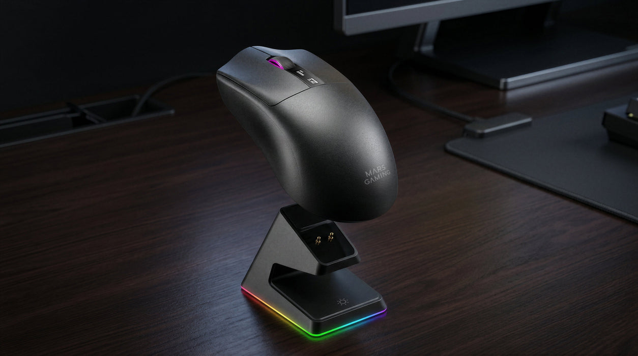 Raton Optico Wireless Mmwelite Negro Mars Gaming