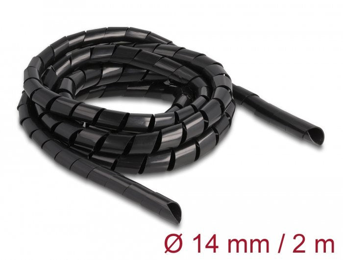 Spiralschlauch Flexibel 2 M X 14 Mm Schwarz