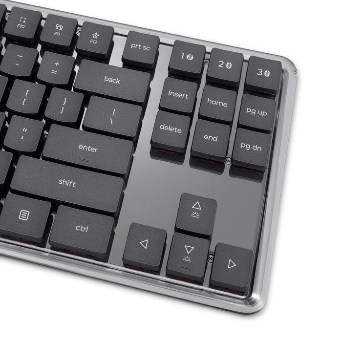 Lenovo 4y41v37355, Tenkeyless (80 - 87 %), Con Cable & Inalámbrico, Usb + Rf Wireless + Bluetooth, Optischer Schlüsselschalter, Led, Gris