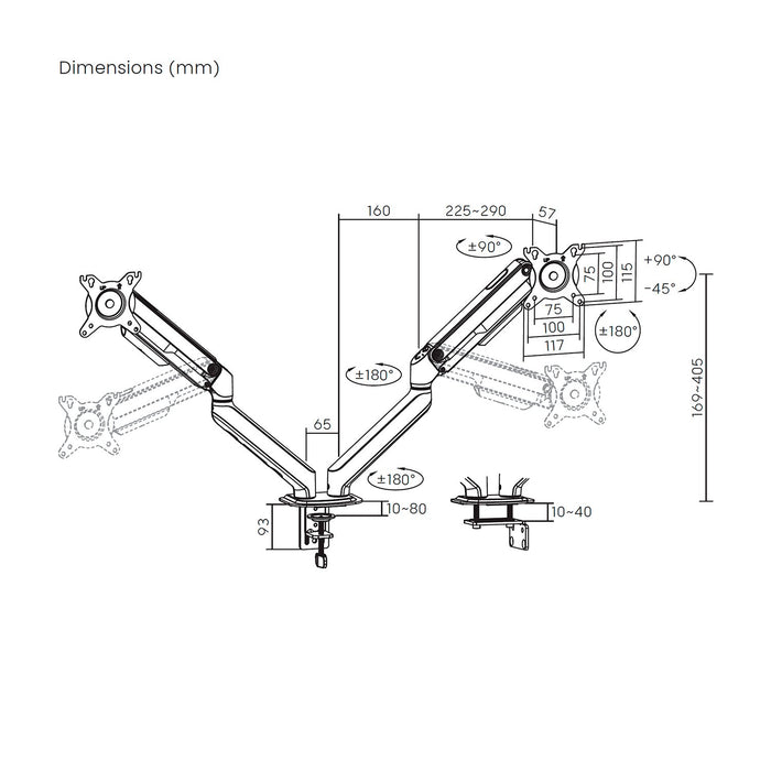 EAN 8435739904619 - AISENS DT32TSR-439 soporte para monitor 81,3 cm (32") Escritorio imagen 7