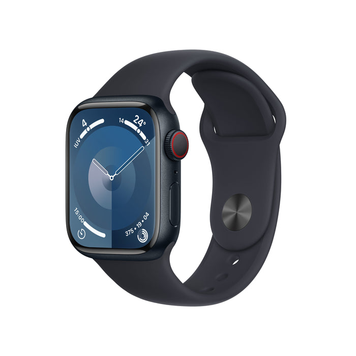 Apple Watch Series 9 Gps Cellular 41mm Caja De Aluminio Medianoche Correa Deportiva Medianoche S M