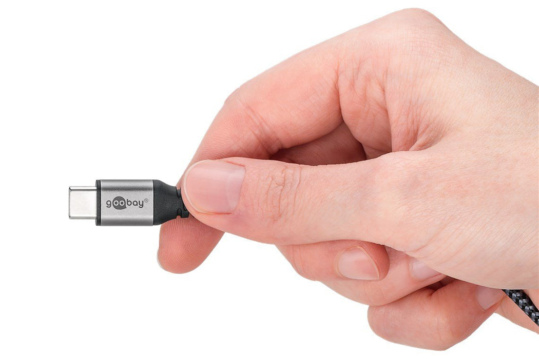 Cable Goobay 2in1 Usb 2m Plateado, Gris Espacial