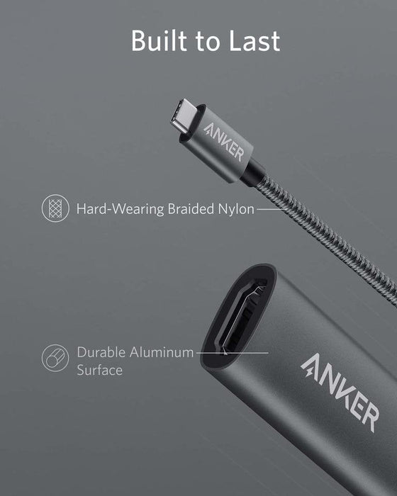 Anker A83120a1 Adaptador Gráfico Usb-C A Hdmi Negro, Gris