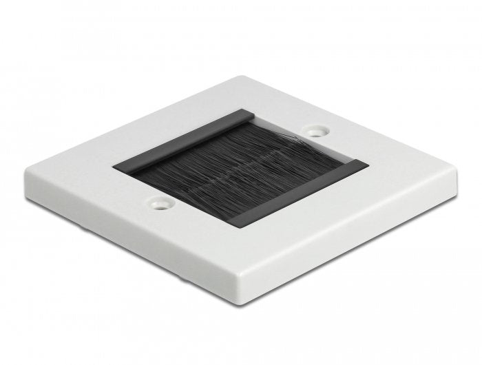 Delock Cablemanagement Abdeckblende 86 X 86 Mm Mit Schwarzen Bürstenstreifen