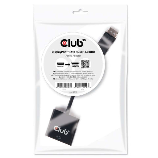 EAN 8719214470975 - CLUB3D CAC-2070 adaptador de cable de vídeo 0,21 m Negro imagen 2