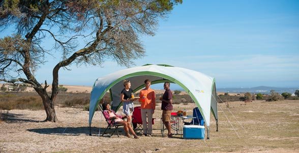 Refugio Para Eventos Coleman Pavilion Pro Xl, 4,5 X 4,5 M (Gris Claro/Verde)
