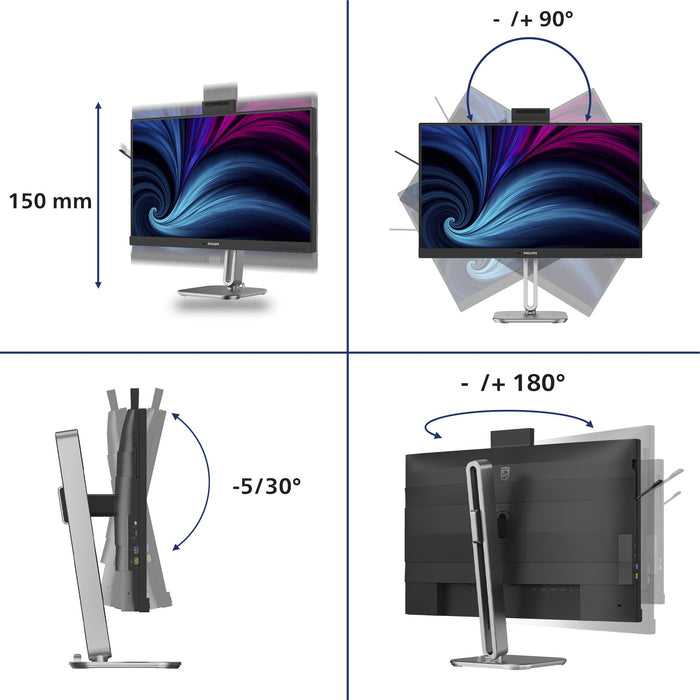 EAN 8721038007282 - Philips 4000 series 27B2U4601H/00 pantalla para PC 68,6 cm (27") 2560 x 1440 Pixeles Quad HD LCD Negro imagen 5
