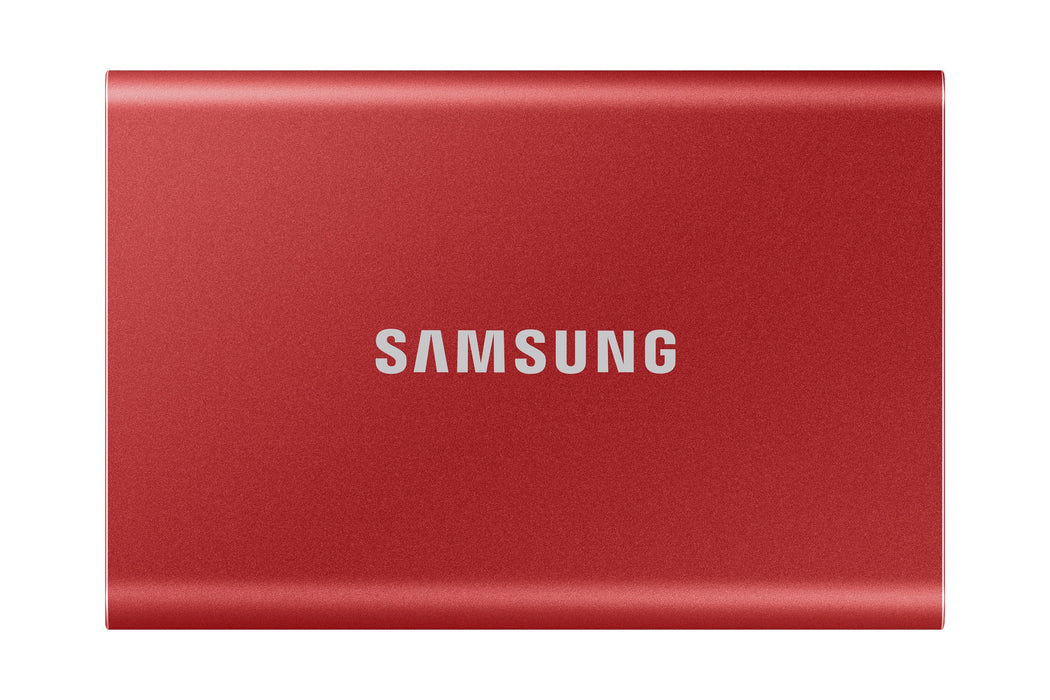 Disco Externo Ssd Samsung 500gb Portable T7 Usb3.2 Gen.2 Mettalic Red Extern Kit