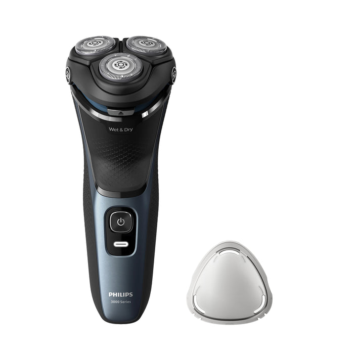 EAN 8720689018555 - Philips 3000 series S3144/00 afeitadora Máquina de afeitar de rotación Recortadora Negro, Azul imagen 1