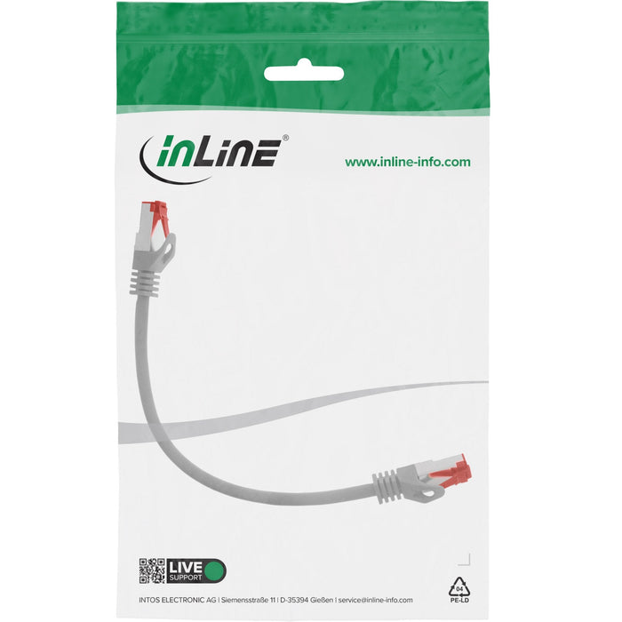 Cable De Red Inline S/Ftp Pimf Cat.6 250mhz Pvc Gris Cobre 0,25m