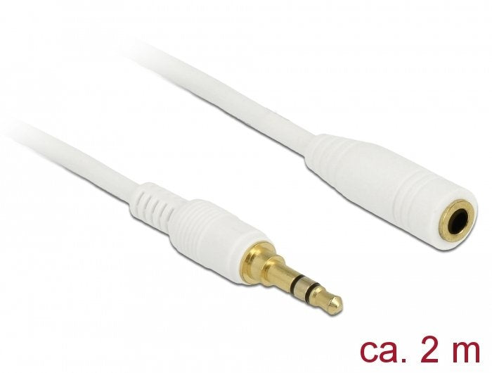 Delock 85579 Cable De Audio Jack 3,5mm 3 Pin M/H 2m Blanco
