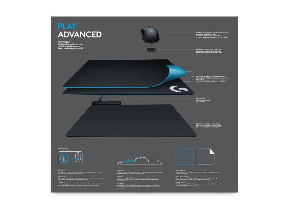 Logitech Alfombrilla Con Sistema De Carga Powerplay Wireless  P/N: 943-000110