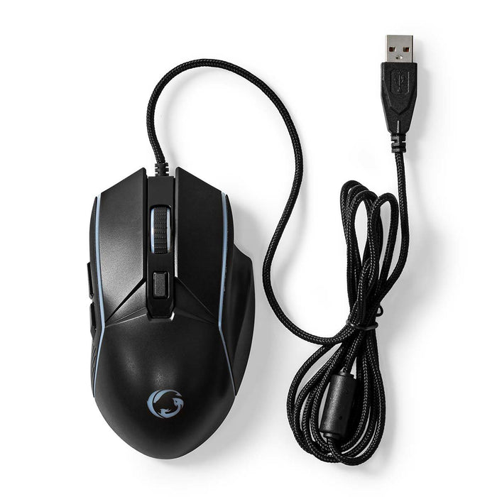 EAN 5412810411269 - Nedis GMWD510BK ratón Juego mano derecha USB tipo A Óptico 7200 DPI imagen 4