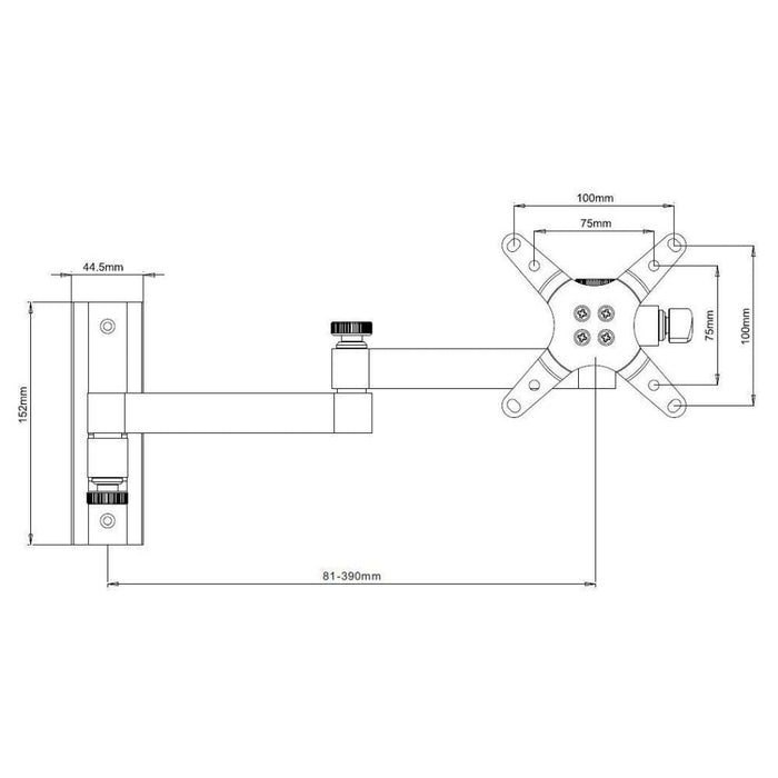 Techly Ica-Lcd 104 Soporte De Pared Para Pantalla Plana 76,2 Cm (30") Plata