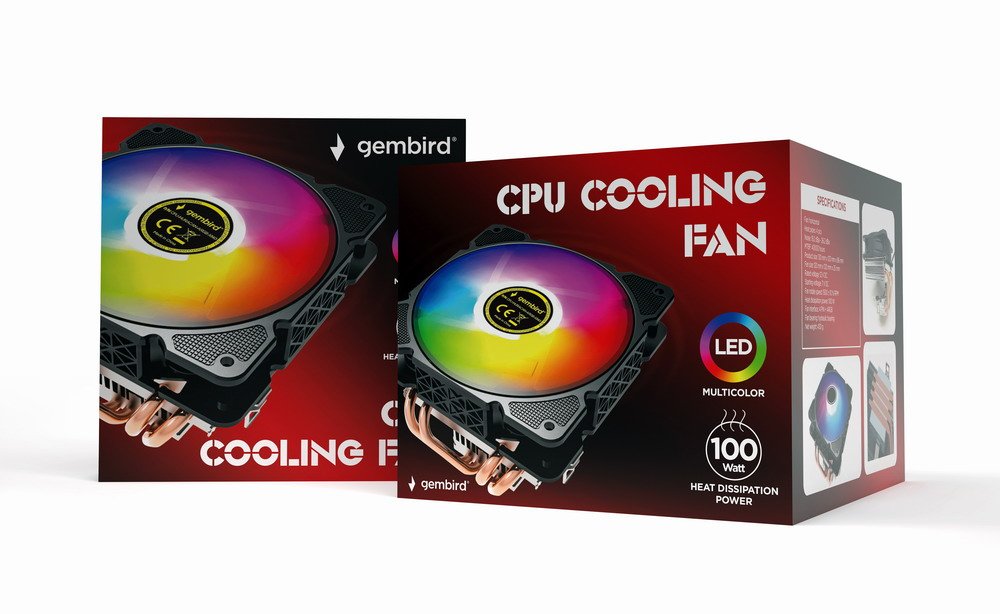 EAN 8716309123914 - Gembird CPU-HURACAN-ARGB-X140 sistema de refrigeración para ordenador Procesador Refrigerador de aire 12  imagen 1