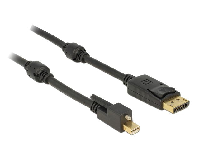 Delock Cable Mini Displayport 1.2 Stecker Mit Schraube > Displayport Stecker 4k 60 Hz 1 M