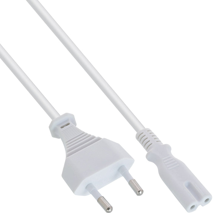 Cable De Alimentación Inline Enchufe Europeo A Enchufe Europeo 8 Blanco 1,5 M