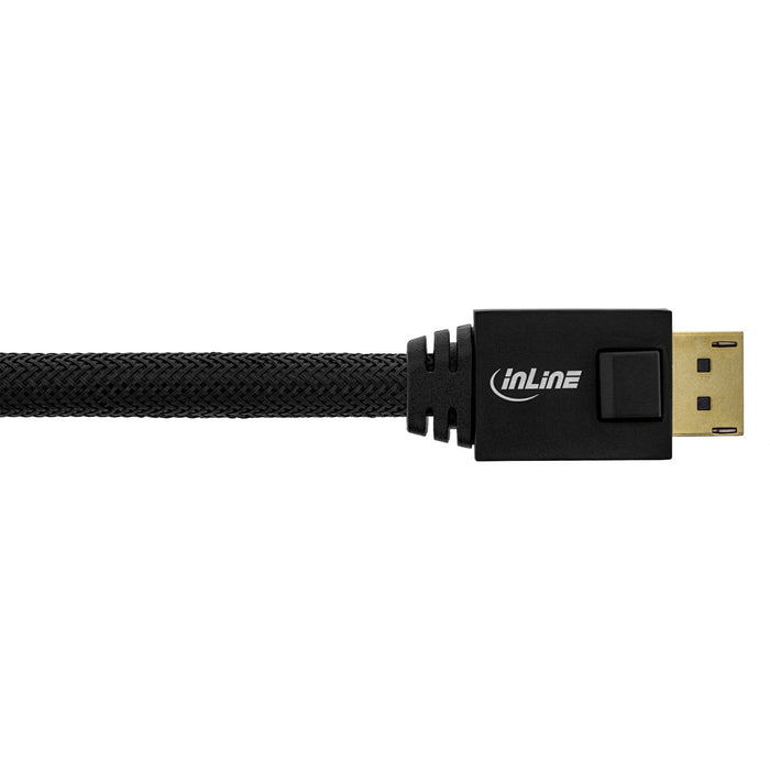 Cable Activo Inline Displayport, Negro, Contactos Dorados, 25 M