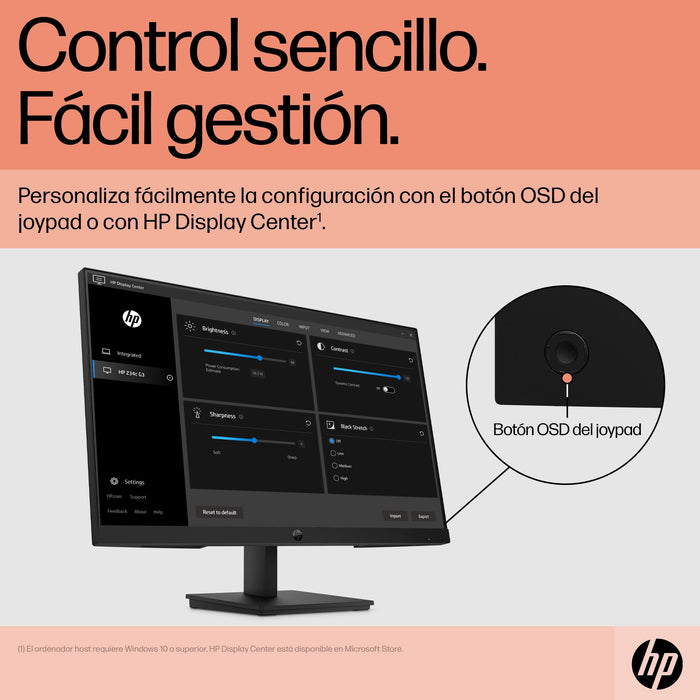 Monitor Hp P24 G5 60,5 Cm (23.8") 1920 X 1080 Pixeles Full Hd Lcd Negro