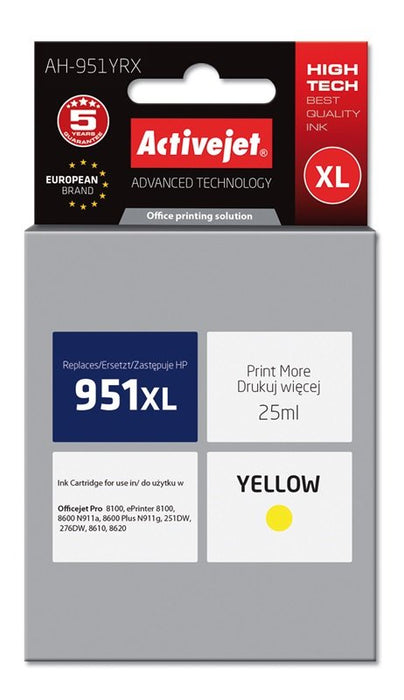 EAN 5901452157890 - Activejet AH-951YRX cartucho de tinta 1 pieza(s) Compatible Alto rendimiento (XL) Amarillo imagen 2