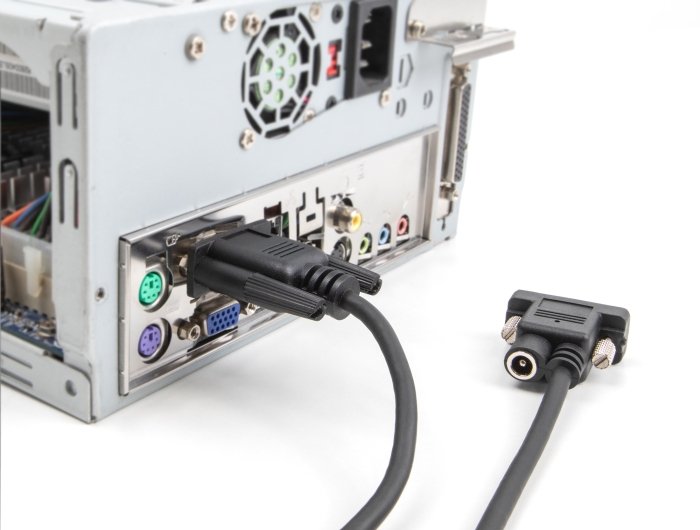 Delock 87835 Cable Serie Rs-232 D-Sub9 Hembra To D-Sub9 Hembra Conexión De Alimentación En El Pin 9 0.5 M