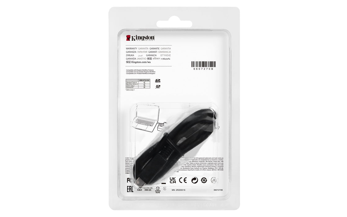 EAN 0740617307740 - Kingston Technology Workflow SD Reader lector de tarjeta USB 3.2 Gen 1 (3.1 Gen 1) Type-C Negro, Plata imagen 4