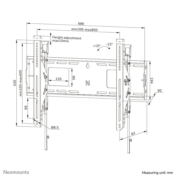 EAN 8717371443665 - Neomounts WL35-750BL16 soporte para TV 2,18 m (86") Negro imagen 20