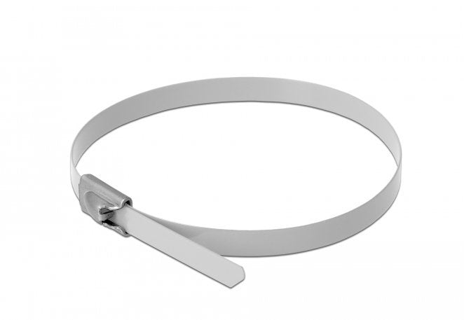 Delock Edelstahlcablebinder L 400 X B 4,6 Mm Weiss 10 Stück