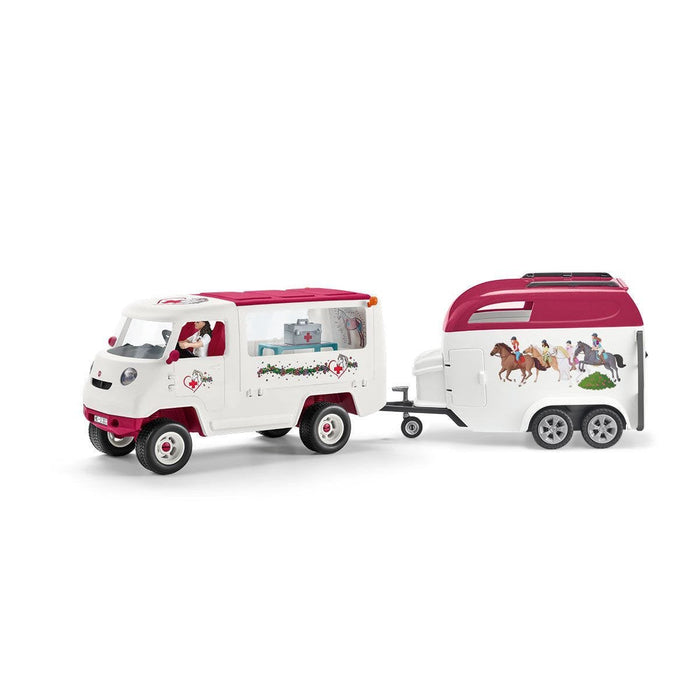Schleich Horse Club 42439 Veterinaria Móvil Con Potro Hannoveriano