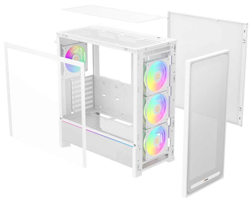 Caja Pc Ocypus Delta C70 Argb (Blanco, Panoramaglas) Delta-C70-Whg400xx-Gl